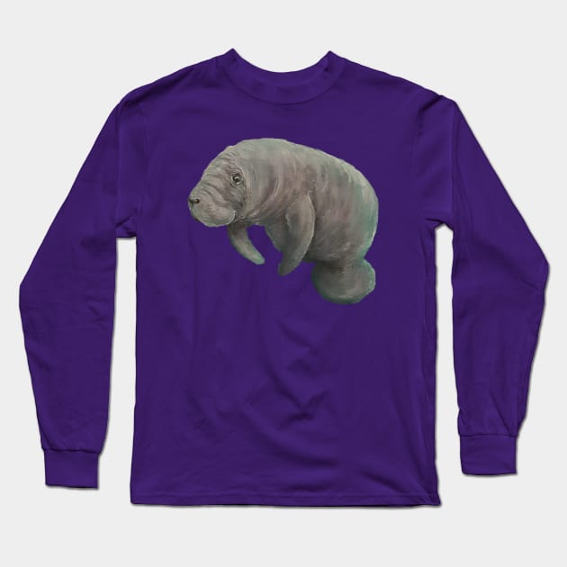 Manatee Long Sleeve T-Shirt by Cottin Pickin Creations